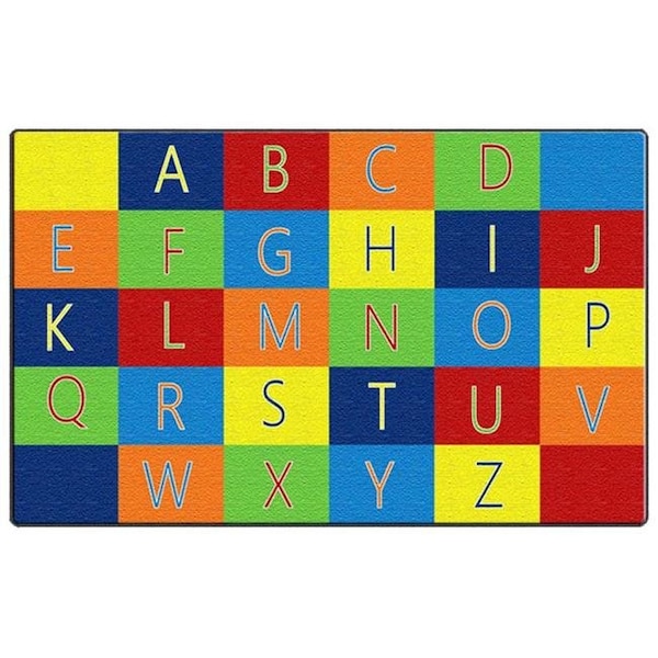 Flagship Carpets Flagship Carpets FE404-32A Rectangle Alphabet Seating Carpet; 6 ft. x 8 ft. 4 in. FE404-32A - main